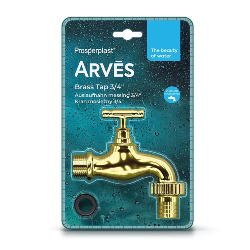 Prosperplast 3/4″ gul kran för regnvattentankar |  |  |