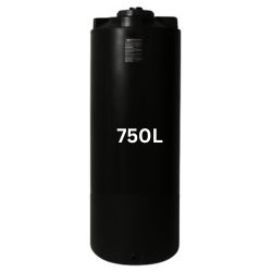Svart dricksvattenbehållare 750 liter