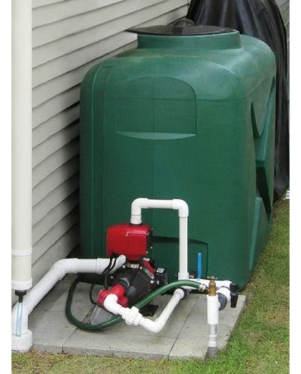 Hydroforanläggning med vattenbehållare och hydroforpump
