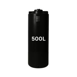 Svart 500-liters dricksvattenbehållare